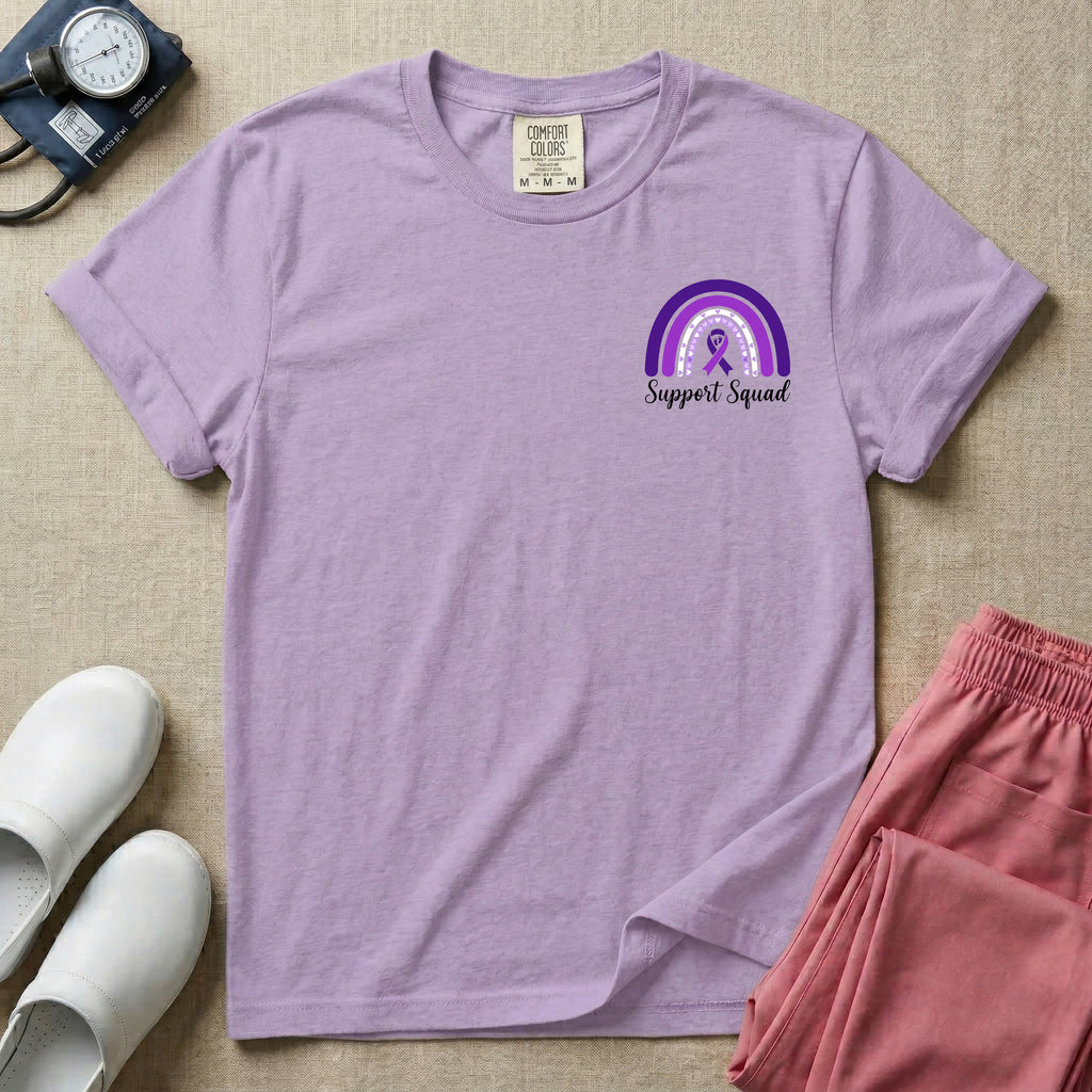 NICU Nurse In November We Wear Purple Two-Sided Prematurity Awareness T-Shirt-T-Shirt-HugTee