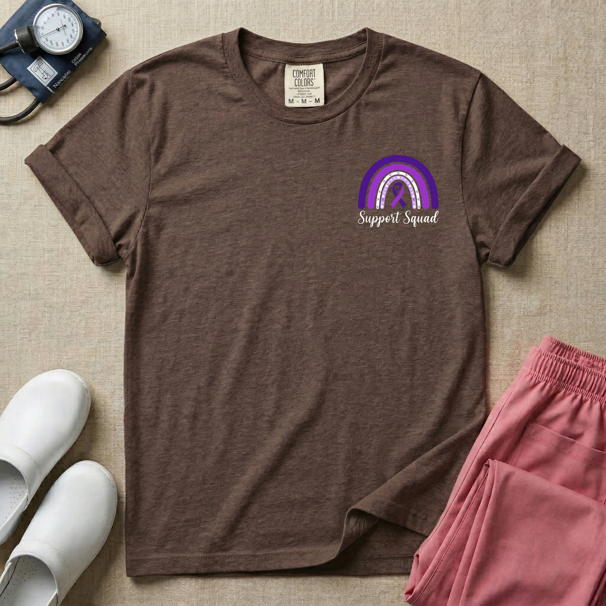 NICU Nurse In November We Wear Purple Two-Sided Prematurity Awareness T-Shirt-T-Shirt-HugTee