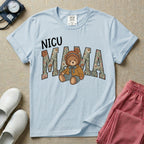 NICU Mama Floral Bear Cute NICU Nurse T-Shirt-T-Shirt-HugTee