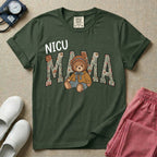 NICU Mama Floral Bear Cute NICU Nurse T-Shirt-T-Shirt-HugTee
