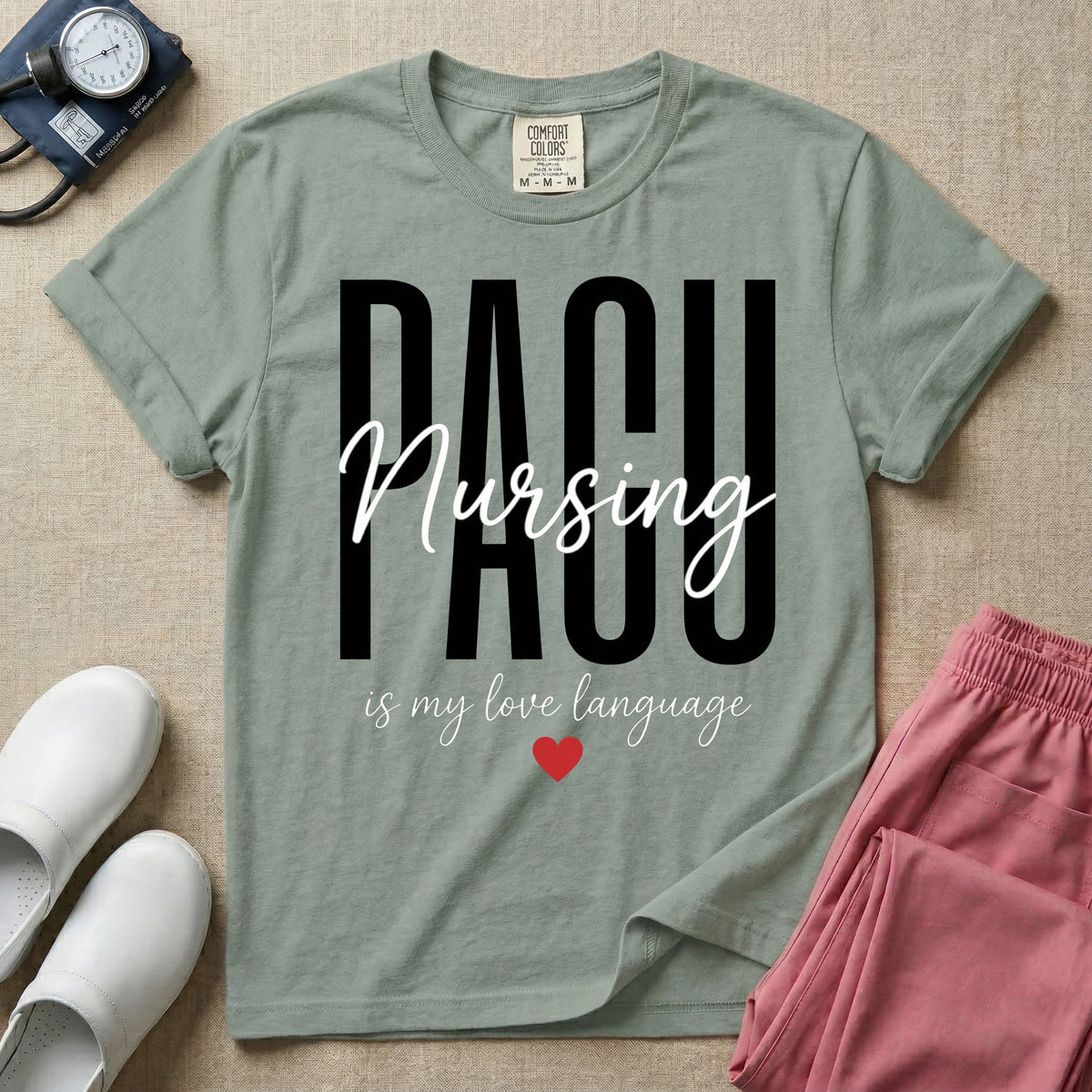 PACU Nursing Is My Love Language T-Shirt-T-Shirt-HugTee