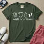 Purple for Preemies NICU Nurse Prematurity Awareness T-Shirt-T-Shirt-HugTee
