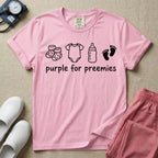 Purple for Preemies NICU Nurse Prematurity Awareness T-Shirt-T-Shirt-HugTee