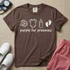 Purple for Preemies NICU Nurse Prematurity Awareness T-Shirt-T-Shirt-HugTee