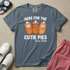 Here For The Cutie Pies NICU Crew Fall Thanksgiving T-Shirt-T-Shirt-HugTee