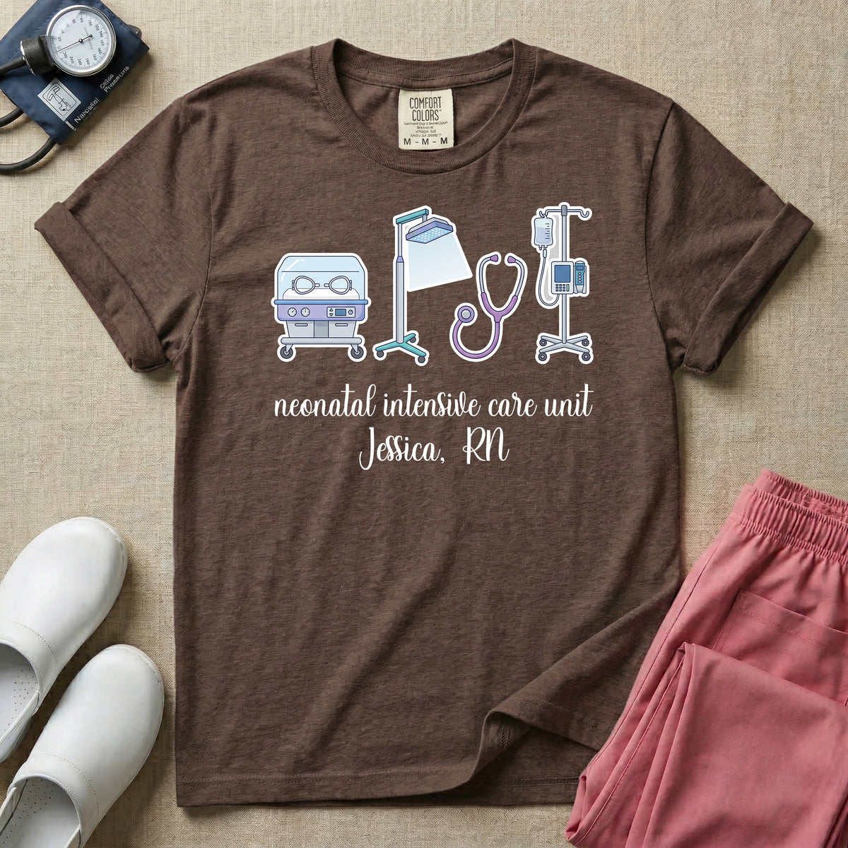 Personalized Neonatal Intensive Care Unit Name RN T-Shirt-T-Shirt-HugTee