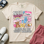 Personalized NICU Nurse Name Caring For The Tiniest Warriors T-Shirt-T-Shirt-HugTee