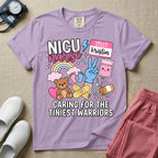 Personalized NICU Nurse Name Caring For The Tiniest Warriors T-Shirt-T-Shirt-HugTee