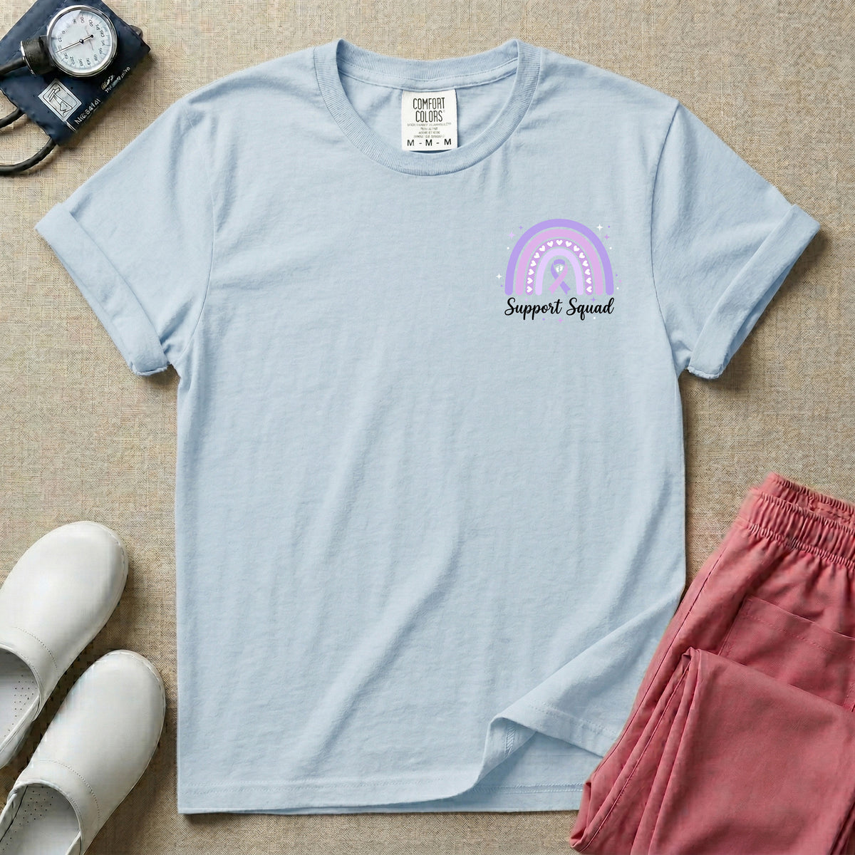 NICU Nurse In November We Wear Purple Prematurity Awareness Two-Sided T-Shirt-T-Shirt-HugTee