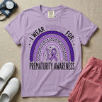I Wear Purple For Prematurity Awareness NICU Nurse T-Shirt-T-Shirt-HugTee