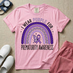 I Wear Purple For Prematurity Awareness NICU Nurse T-Shirt-T-Shirt-HugTee