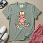 Personalized Night Shift Squad Gingerbread Nurse Name Christmas T-Shirt