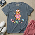 Personalized Night Shift Squad Gingerbread Nurse Name Christmas T-Shirt