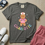 Personalized Night Shift Squad Gingerbread Nurse Name Christmas T-Shirt