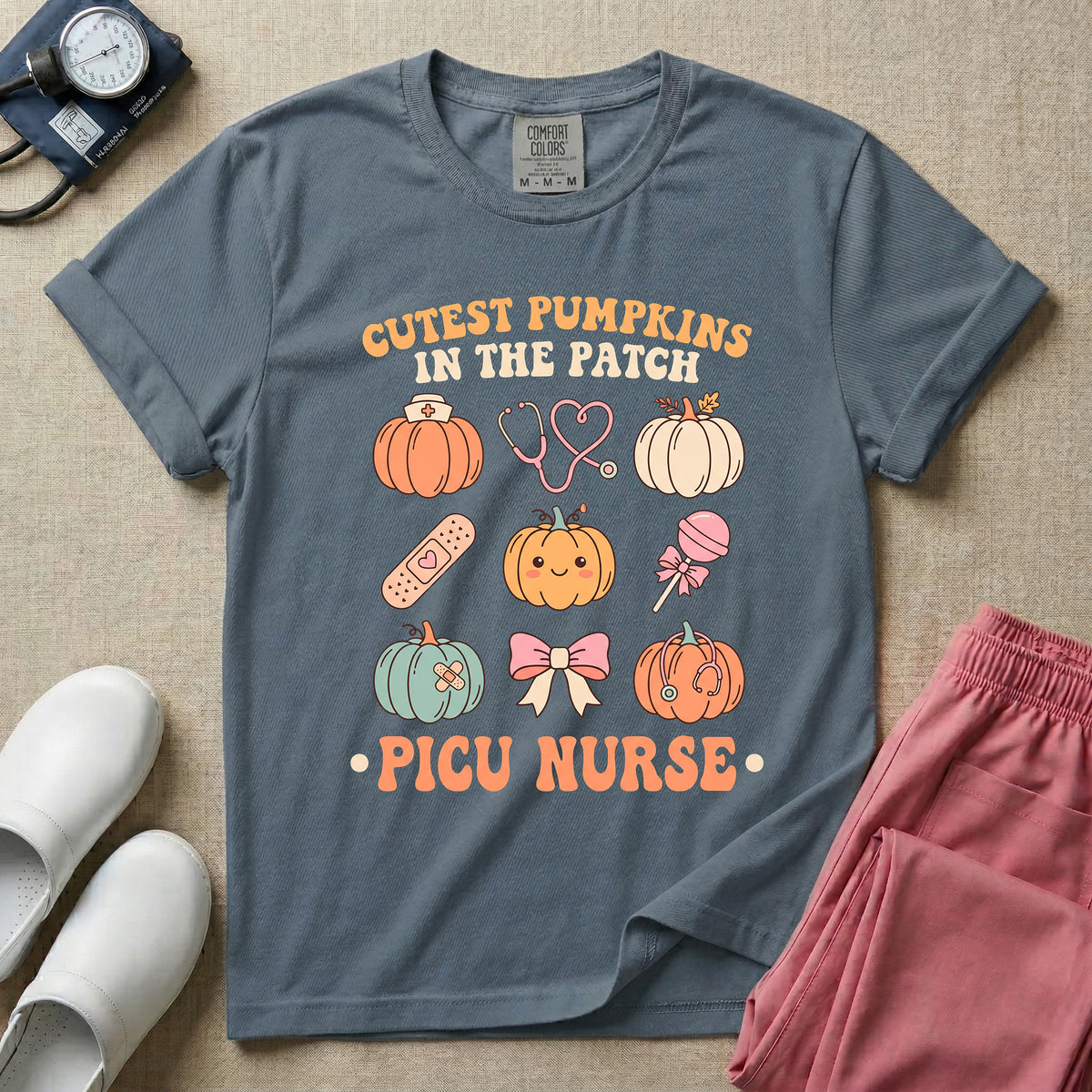 Cutest Pumpkins In The Patch PICU Nurse Fall Thanksgiving T-Shirt