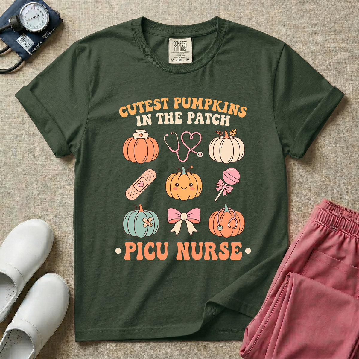 Cutest Pumpkins In The Patch PICU Nurse Fall Thanksgiving T-Shirt