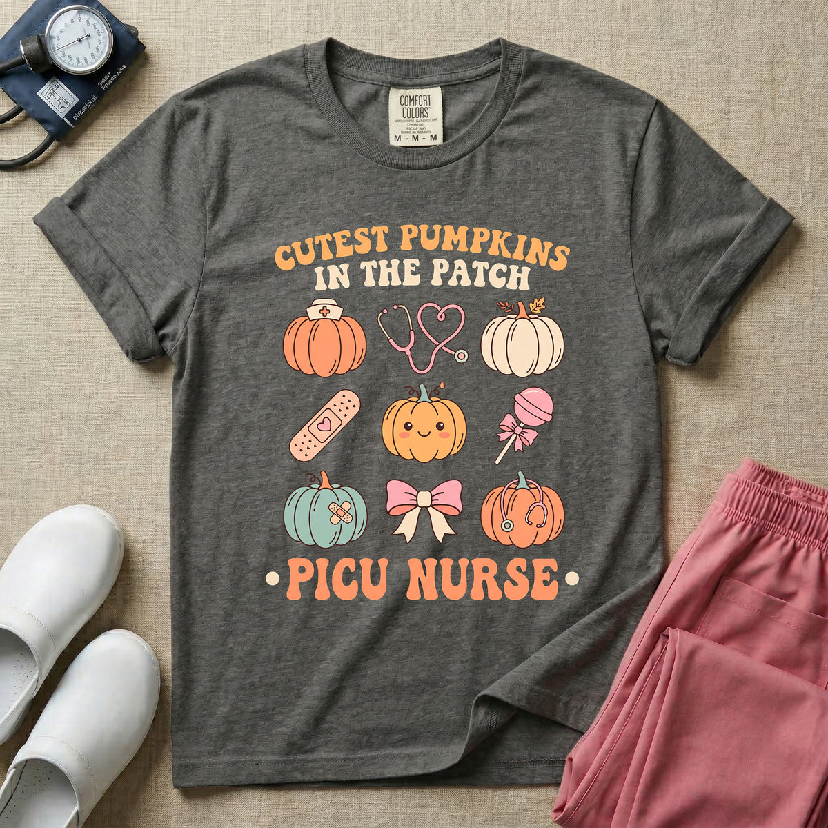 Cutest Pumpkins In The Patch PICU Nurse Fall Thanksgiving T-Shirt