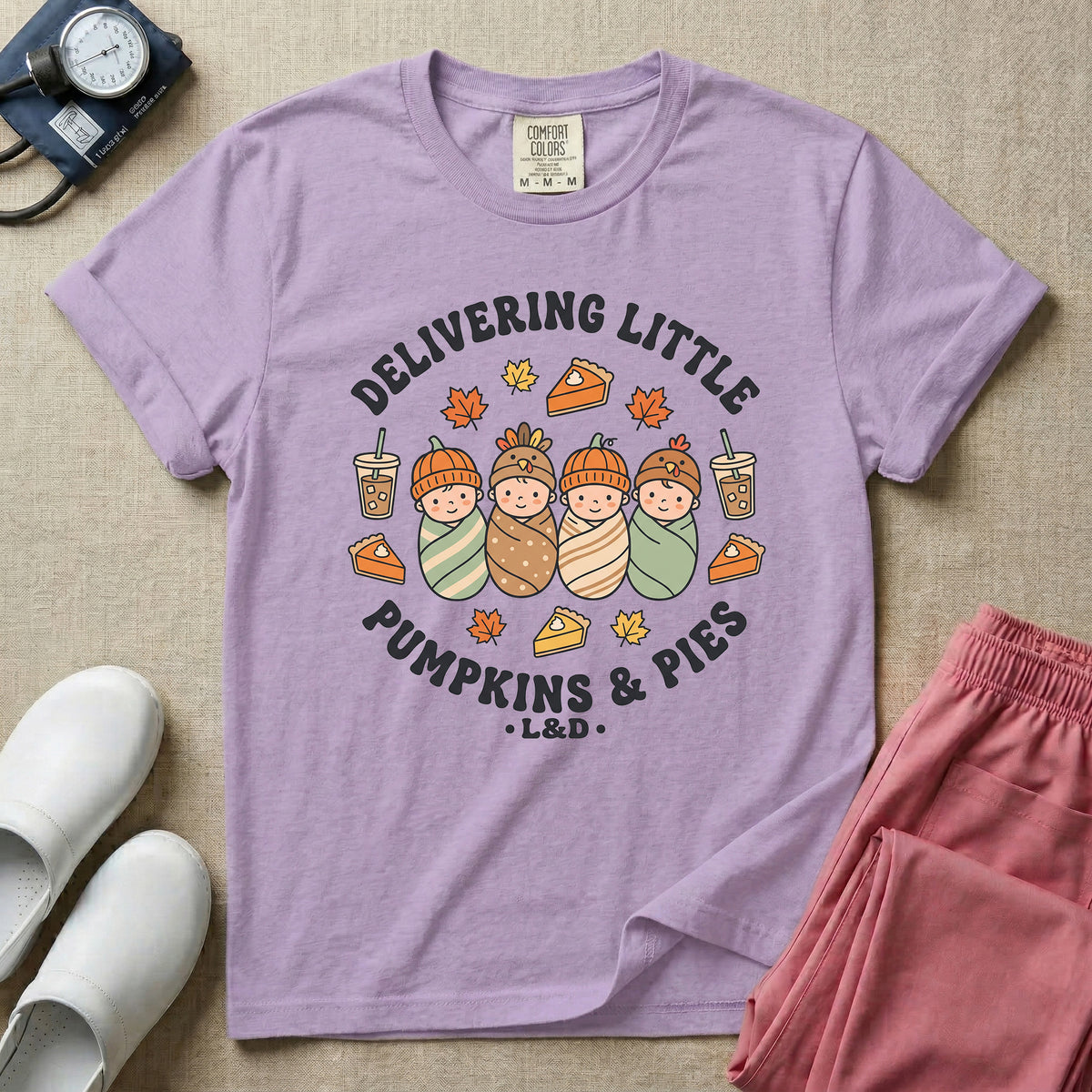 Delivering Little Pumpkins & Pies L&D Fall Thanksgiving Cool T-Shirt