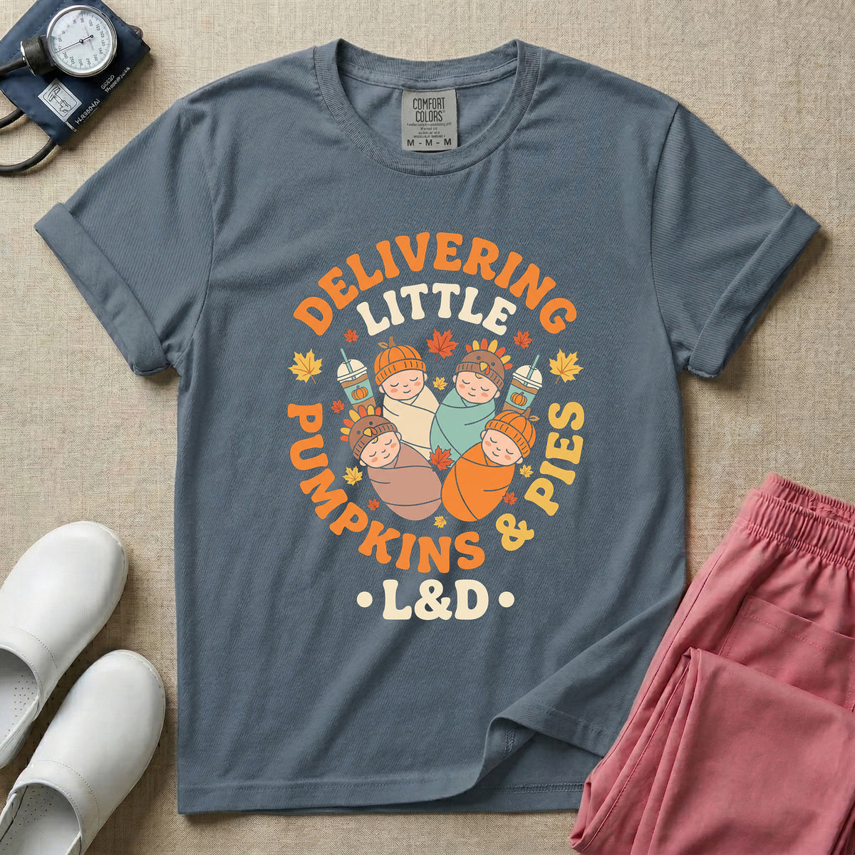 Delivering Little Pumpkins & Pies L&D Fall Thanksgiving T-Shirt