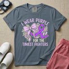 I Wear Purple For The Tiniest Fighters NICU Nurse T-Shirt