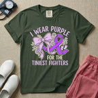 I Wear Purple For The Tiniest Fighters NICU Nurse T-Shirt