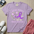 I Wear Purple For The Tiniest Fighters NICU Nurse T-Shirt