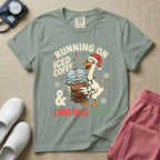Running On Iced Coffee & Christmas Cheer Nurse Duck T-Shirt