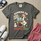 Running On Iced Coffee & Christmas Cheer Nurse Duck T-Shirt