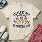 Littlest Elf On The Unit NICU Christmas Crew Cute T-Shirt