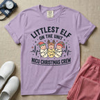 Littlest Elf On The Unit NICU Christmas Crew Cute T-Shirt