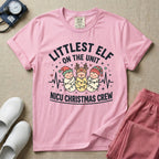Littlest Elf On The Unit NICU Christmas Crew Cute T-Shirt