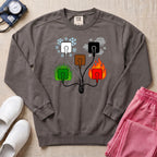ECG Lead Placement Mnemonic Nurse Minimalist Sweatshirt - Pepper Lifestyle Hero Mockup | HugTee