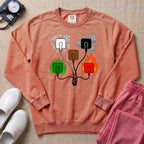 ECG Lead Placement Mnemonic Nurse Minimalist Sweatshirt - Terracotta Comfort Colors Sweatshirt | HugTee