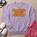 Funny L&D Nurse At My Limit But Still Delivering Retro Sweatshirt - Orchid Comfort Colors Sweatshirt | HugTee