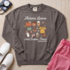 Retro Autumn Leaves And Babies Please Labor and Delivery Nurse Fall Sweatshirt - Pepper Lifestyle Hero Mockup | HugTee