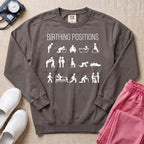 Minimalist Birthing Positions L&D Nurse Midwife Sweatshirt - Pepper Lifestyle Hero Mockup | HugTee