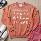 Minimalist Birthing Positions L&D Nurse Midwife Sweatshirt - Terracotta Comfort Colors Sweatshirt | HugTee