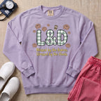 Blessed By The Babies Stressed By The Fluids L&D Nurse Sweatshirt - Orchid Comfort Colors Sweatshirt | HugTee