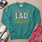 Blessed By The Babies Stressed By The Fluids L&D Nurse Sweatshirt - Seafoam Comfort Colors Sweatshirt | HugTee