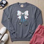 Coquette Bow Stethoscope Sweatshirt - Blue Jean Comfort Colors Sweatshirt | HugTee