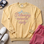 Delivering Miracles Daily L&D and NICU Nurse Sweatshirt - Butter Comfort Colors Sweatshirt | HugTee