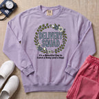 Funny Floral Delivery Squad L&D Nurse Sweatshirt - Orchid Comfort Colors Sweatshirt | HugTee