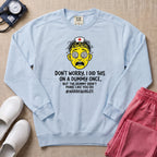 Funny Mannequin Practice Nurse Sweatshirt - Chambray Comfort Colors Sweatshirt | HugTee