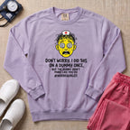 Funny Mannequin Practice Nurse Sweatshirt - Orchid Comfort Colors Sweatshirt | HugTee