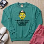 Funny Mannequin Practice Nurse Sweatshirt - Seafoam Comfort Colors Sweatshirt | HugTee