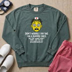Funny Mannequin Practice Nurse Sweatshirt - Blue Spruce Comfort Colors Sweatshirt | HugTee