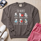 ER Nurse Funny Medical Cat Puns Sweatshirt - Pepper Lifestyle Hero Mockup | HugTee