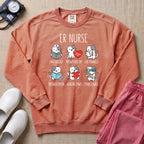 ER Nurse Funny Medical Cat Puns Sweatshirt - Terracotta Comfort Colors Sweatshirt | HugTee