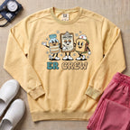 Retro ER Crew Funny Cartoon Emergency Room Nurse Sweatshirt - Butter Comfort Colors Sweatshirt | HugTee
