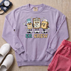 Retro ER Crew Funny Cartoon Emergency Room Nurse Sweatshirt - Orchid Comfort Colors Sweatshirt | HugTee